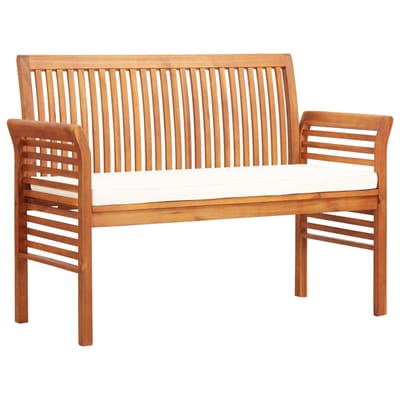 vidaXL - Tuinbank - 2-zits - met - kussen - 120 - cm - massief - acaciahout
