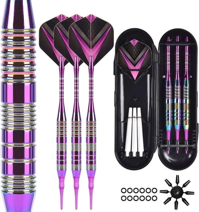 Professionele Soft Dartpijlen Set 21 Gram - 3 Stuks met Kunststof Punt voor Elektronische Dartborden