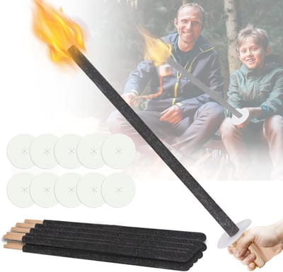10 Stuks Tuinfakkels voor Buiten - Brandtijd 100 min, Inclusief Handbescherming