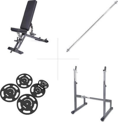 Taurus halterbank B900 + lange halterrek + 75 kg set