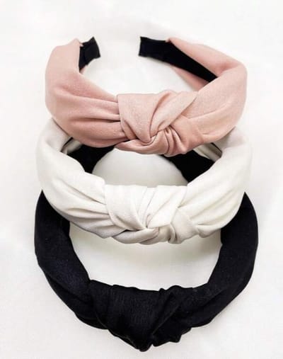Statement haarband - haarband - Haarbanden - haarband dames - grote haarbanden - trendy haarbanden - hoofdband - brede haarband - 3 stuks haarbanden - roze haarband - zwarte haarband - minimalistische haarband