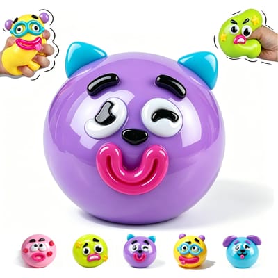 Nieuwe Doe-het-zelf Smushers Squishy Curiositeiten Hondengezicht Verwisselaar Squishy Speelgoed Zachte Kneedbare Schattig Langzaam Rijzend Knijpspeelgoed Ontspannend Sensorisch