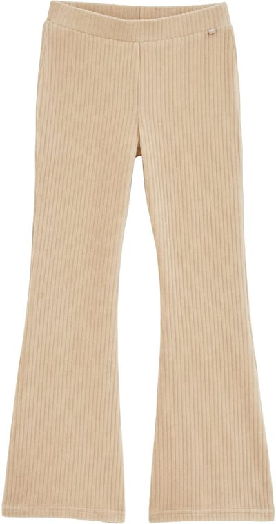 WE Fashion Meisjes velvet flared legging van ribstof