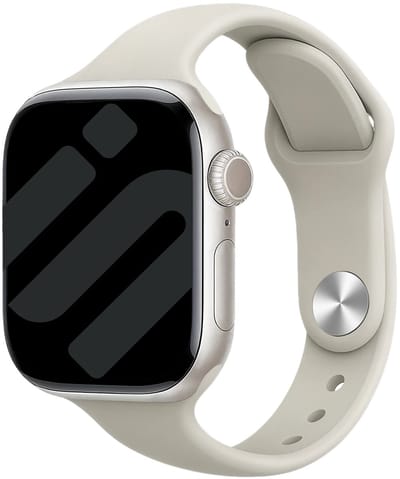 Strap-it Slimfit Siliconen Horlogeband – Sterrenlicht/Starlight – Geschikt voor Apple Watch 38/40/41/42mm (1/2/3/4/5/6/7/8/9/10/11/SE) – Dun & Comfortabel Dames Bandje – Lichtgewicht & Stijlvol Design