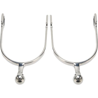 2 Pièces Éperons pour Femmes en Acier Inoxydable Spurs Western avec Roue pour Bottes d'Équitation Amateurs d'Équitation white