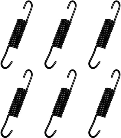 Dailygoods- Spanveren 11 cm - 6 Stuks - Roestvrij Staal - Buitendiameter 15 mm - Draaddiameter 3 mm - Hoge Elasticiteit - Trekveer