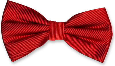 E.L. Cravatte Strik - Rood - 100% Zijde Vlinderdas