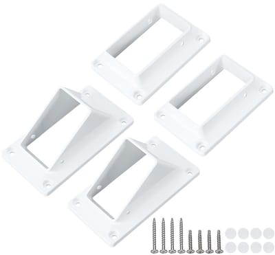 Dailygoods- Trapleuning Vinyl Beugel Kit - 4 Pack - Hek Beugels - Wandmontage - Veiligheidsreling - Geschikt voor Deck Railing - 165 mm lengte - Hekbeugel