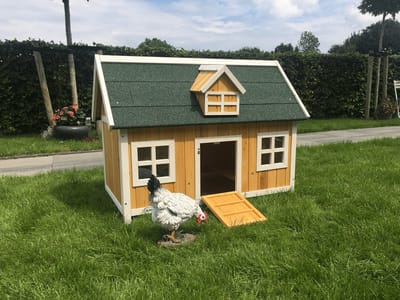 Duvo+ Konijnenhok Combi Farm - Bruin - 115 x 68 x 86cm
