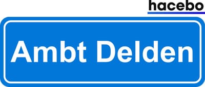 Hacebo - Plaatsnaam Sticker - 29x10 CM - Ambt Delden sticker - Verkeersborden sticker - grappige cadeaus - Ambt Delden
