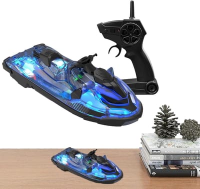 RC Boot Speelgoed - Waterspel Speelgoed - Waterpret Beleven - Sterk 2.4 GHz Signaal - 27.7 cm Lengte - Blauw Groen