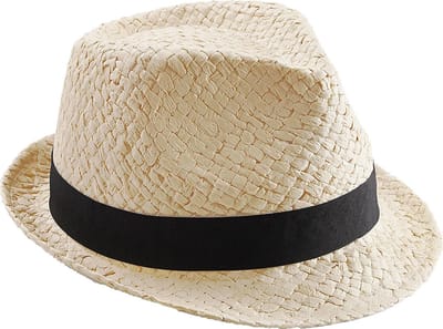 Beechfield Unisex Strofestival Trilby Hat (Natuurlijk)