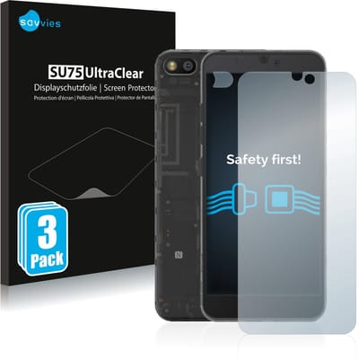 Savvies - Screenprotector voor Fairphone 3 (Voor+Camera) - Folie Beschermfolie transparant 6 Stuks