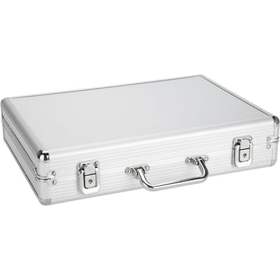 24 Vakken Aluminiumlegering Koffer Horloge Display Opbergdoos Horloge Organizer Koffer white