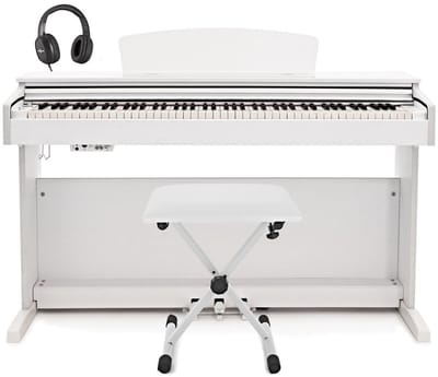 DP-10X digitale piano van Gear4music, pakket met bank, wit