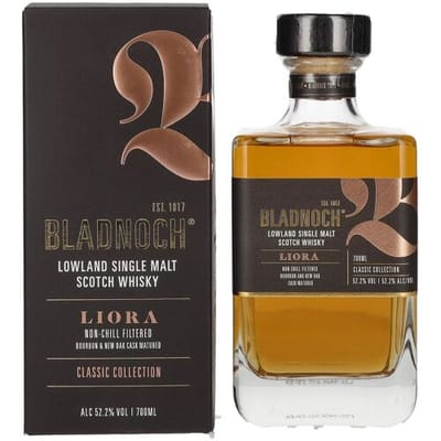 Bladnoch Whisky Bladnoch LIORA Lowland Single Malt Scotch Whisky 52,2% Vol. 0,7l in geschenkverpakking