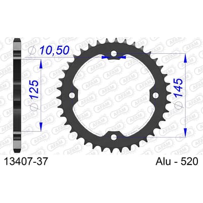 Tandwiel Afam 520 37 dents