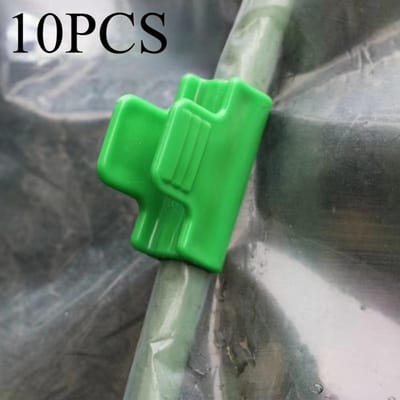 10 stuks Kasfolieclip, Staartclip Kasfolie Bevestigingsclip, Winddichte Accessoires Voor Kas 10mm groen