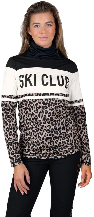 Brunotti - Rodika-Print Snow Fleece Dames - Wild Thing Fungi - Fleece Vest - Wintersport Kleding - Tricot Fleece - XL
