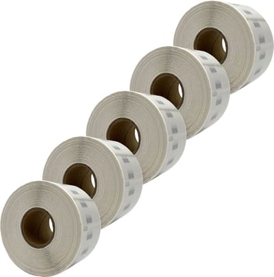 DULA Dymo Compatible labelprinter 550 labels - Transparant - 99013 - S0722400 - Adresetiketten - 5 rollen - 36 x 89 mm - 260 labels per rol
