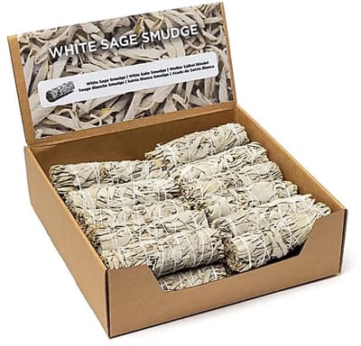 Smudge sticks - witte salie - white sage - 10cm - 24 stuks