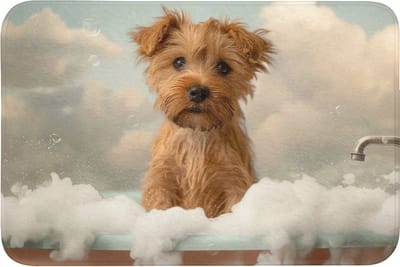 Badmat 90x60 cm - Antislip - Hond - Bad - Dieren - Schuim - Badmatten voor badkamer - Badkamermat - Douchemat - Badkamer mat