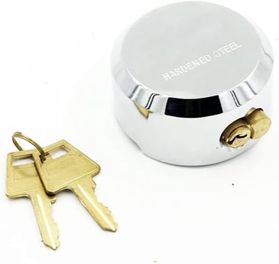 Hangslot van 73 mm - Verchroomd staal - Rond design - Reserveslot voor poorten en vrachtwagens - Duurzaam en veilig