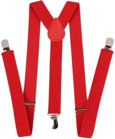 Bretels - Verstelbaar - Volwassenen - Suspenders - Broek ophouden Elastisch met clips - Rood - Jonyx