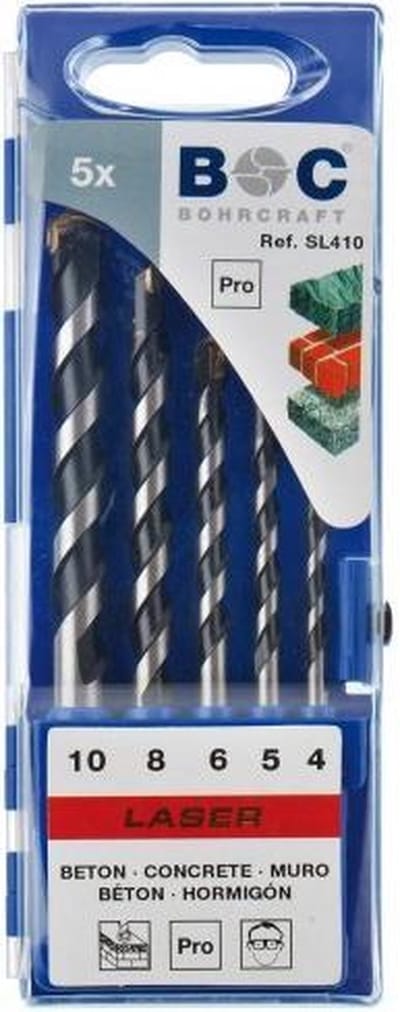 Bohrcraft Betonborenset 8-delig DIN 8039 / ISO 5468 - betonboor