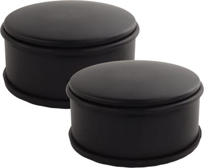 NORDIX Premium Deurstopper - Deurstoppers voor Binnen - Deurstop - Deurbuffer - Set van 2 Stuks - 11x5.3cm - Mat Zwart - BASSO