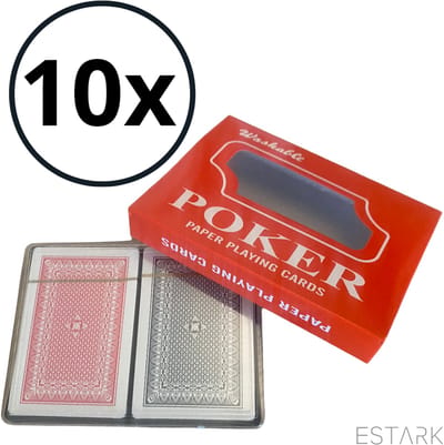 20 x Luxe Speelkaarten - Plastic Coating - Poker Kaarten - kaartspel - Spelkaarten - Spel Kaart - 20 x 56 - Gezelschapsspel - Spelen - Playing Cards - 10 Sets