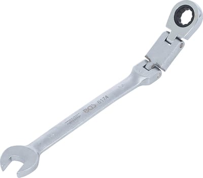 BGS Dubbelscharnierende ratelring-steeksleutel plooibaar 14 mm