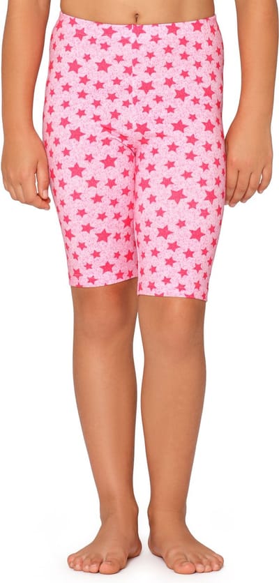 Merry Style Meisjes Leggings - Sport - Vrijetijdsbroek - Korte - Katoen - Roze/sterren - 110 - MS-MS10-406-LE
