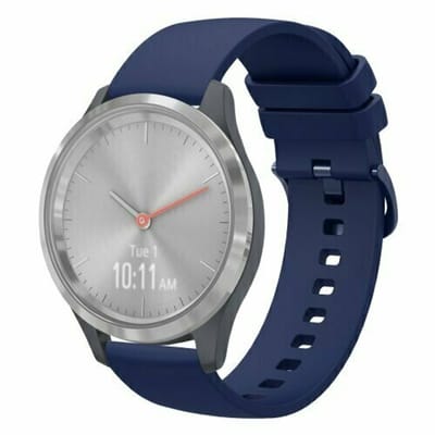 By Qubix - Soft siliconen bandje - Donkerblauw - geschikt voor Huawei Watch 5 - 42mm