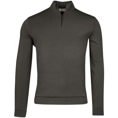 Thomas Maine Trui Sweatshirt Half Zip Doubleface Non Brushed Donker Grijs / male