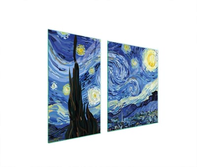 TMK ArtDeko - Snijplank van gehard glas - 100x52 cm - Keukenbeschermer - Antibacterieel - UV-print