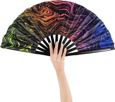 Dailygoods- Handwaaier Groot - Opvouwbaar - Bamboe - Chinese/Japanse Decoratie - Festival/Wedding - Zomerwaaier - Vouwwaaier