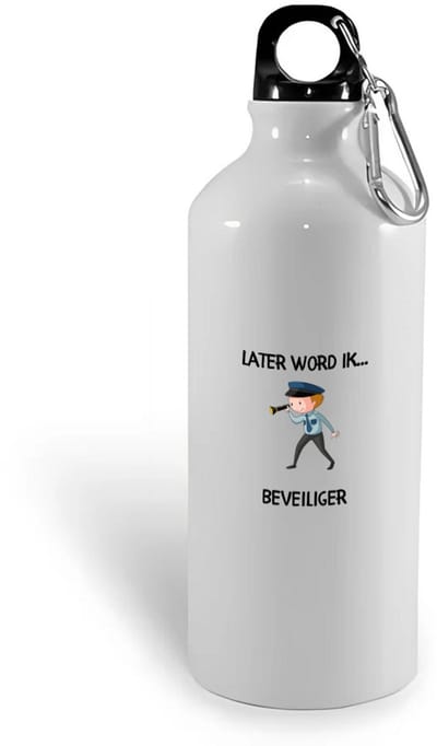 Hacebo® - Later word ik beveiliger waterfles - Beveiliger - Beveiligers - Securitymedewerker - Toezichthouder - Bodyguard - water fles - 400ML
