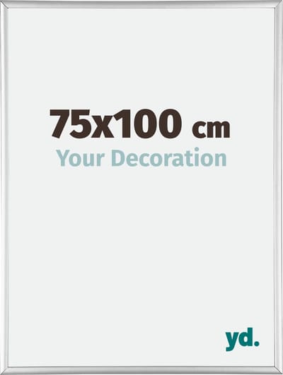Your Decoration - Fotolijst 75x100 cm - Aluminium - Zilver Hoogglans - Kent