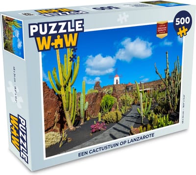 Puzzel Een cactustuin op Lanzarote - Legpuzzel - Puzzel 500 stukjes