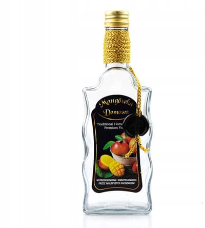 Bimberek - Decoratieve Fles - 500ml - Zwart Laksnoer - Glazen Stop