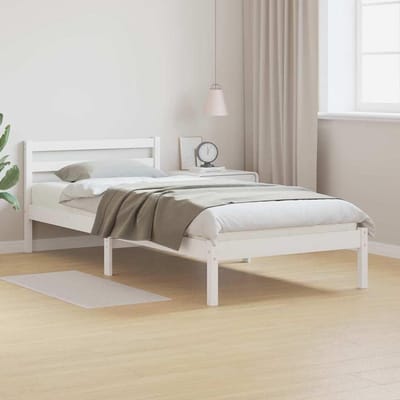 Houten Platformbed - Dagbed Frame - Slaapkamer Meubel - Massief Grenenhout Constructie - 100x210 cm - Wit