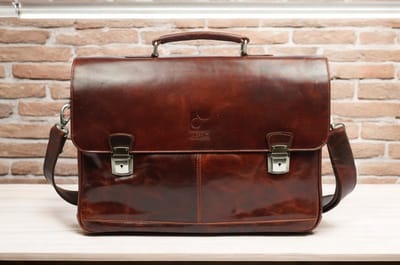 Arpello Business Schoudertas met Laptopvak 15.6'' Brandy