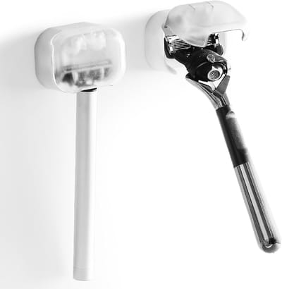 2 stuks douche scheermeshouder omgekeerd zonder boren douche accessoires waterdichte stickers voor badkamer organizer