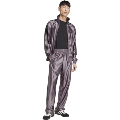 Adidas Unisex Originals Firebird Adicolor Metallic Trackpant Grey S Maat: XS | Joggingbroeken Outlet | Unisex | Grijs