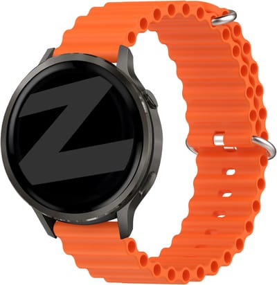 Bandz Ocean 'Classic' siliconen bandje geschikt voor Garmin Vivoactive 4 / Garmin Venu 4 - 45mm / Garmin Venu 3 / Garmin Venu 2 / Garmin Forerunner 570 - 47mm / Garmin Forerunner 265 / Garmin Forerunner 255 - Oranje