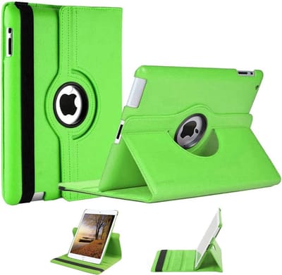 Tablethoes Geschikt voor: Apple iPad 10.2 2019 / 2020 / 2021 / 2022 - iPad 10e/9e/8e/7e Generatie 10,2 inch 2019 7,9 inch hoesje 360° draaibaar (groen)