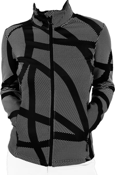 Func Factory dames Technische Fleece Jasje Jade zwart/wit 38