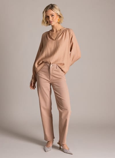 YEST Safae Essential Tops - Baked Clay - maat 38