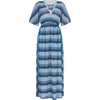 IZIA Jurk Dames Blauw Veelkleurig
